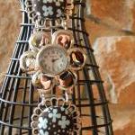 - Flower Bracelet Button Watch Band