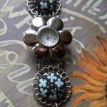 - Flower Bracelet Button Watch Band
