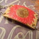 Sunflower Pottery Ceramic Bracelet -