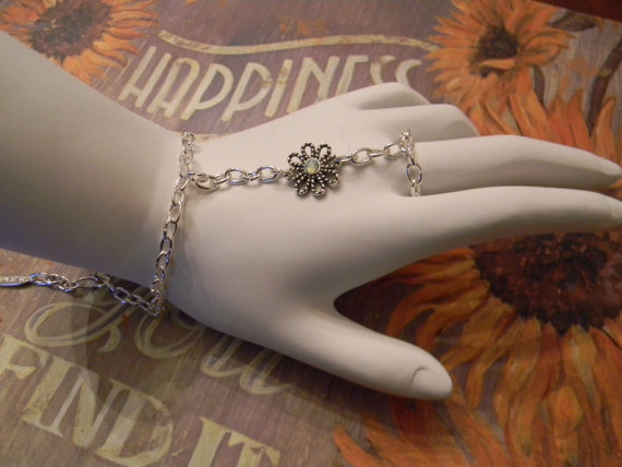 Ring/bracelet - Flower - Swarovski Crystal - Adjustable